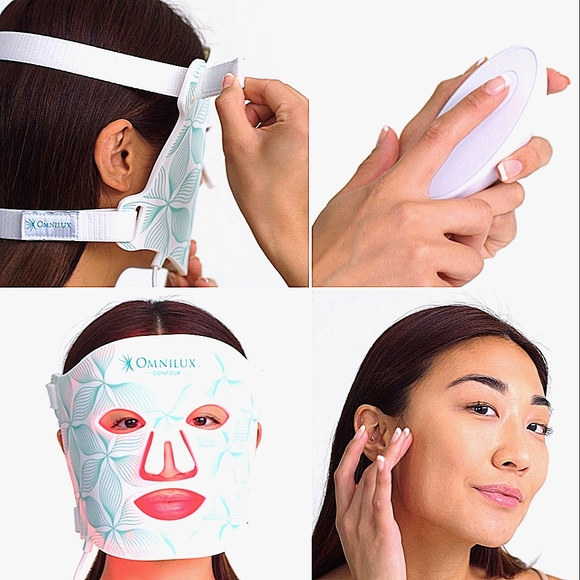 NWT OMNILUX Contour Face Mask LED Red Light Infrared Skincare Tools - Picture 3 of 3